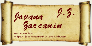Jovana Žarčanin vizit kartica